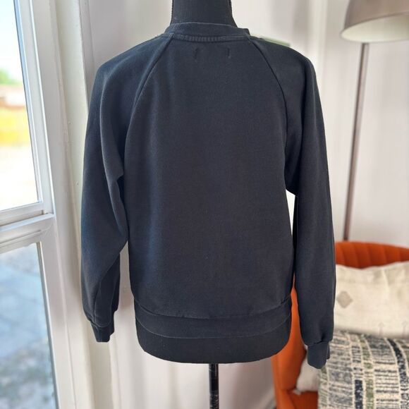 Oak + Fort Black Sweatshirt Sugar Embroidered XS - Picture 3 of 8